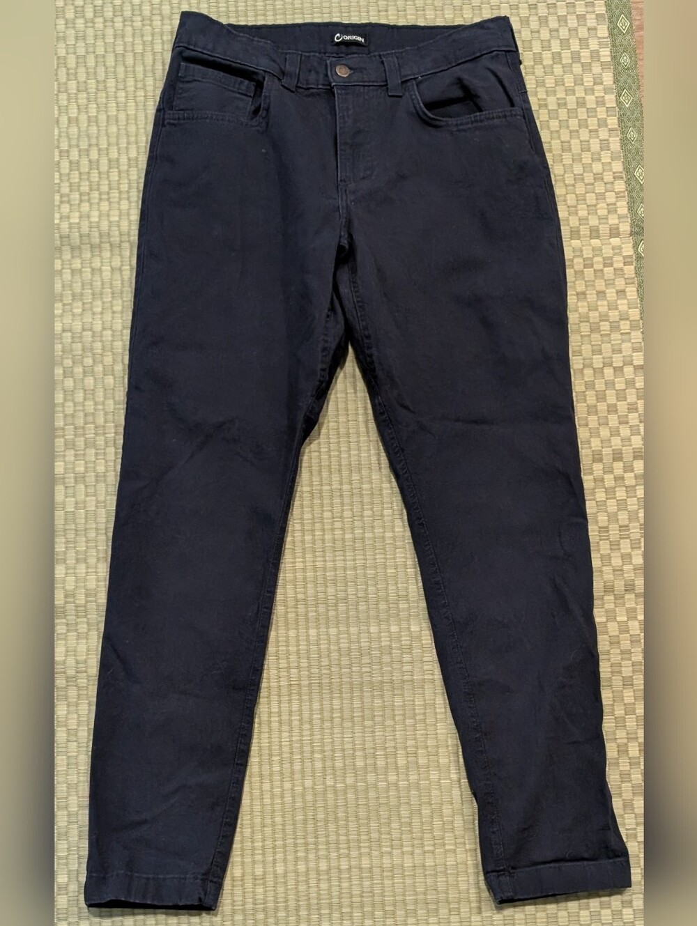 Origin Stretch Cotton Pants Taper Navy Men's Size 32 Made in USA